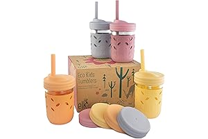 Silicone Sippy Cups with Stoppers, 8 oz | Kids & Toddler Cups...