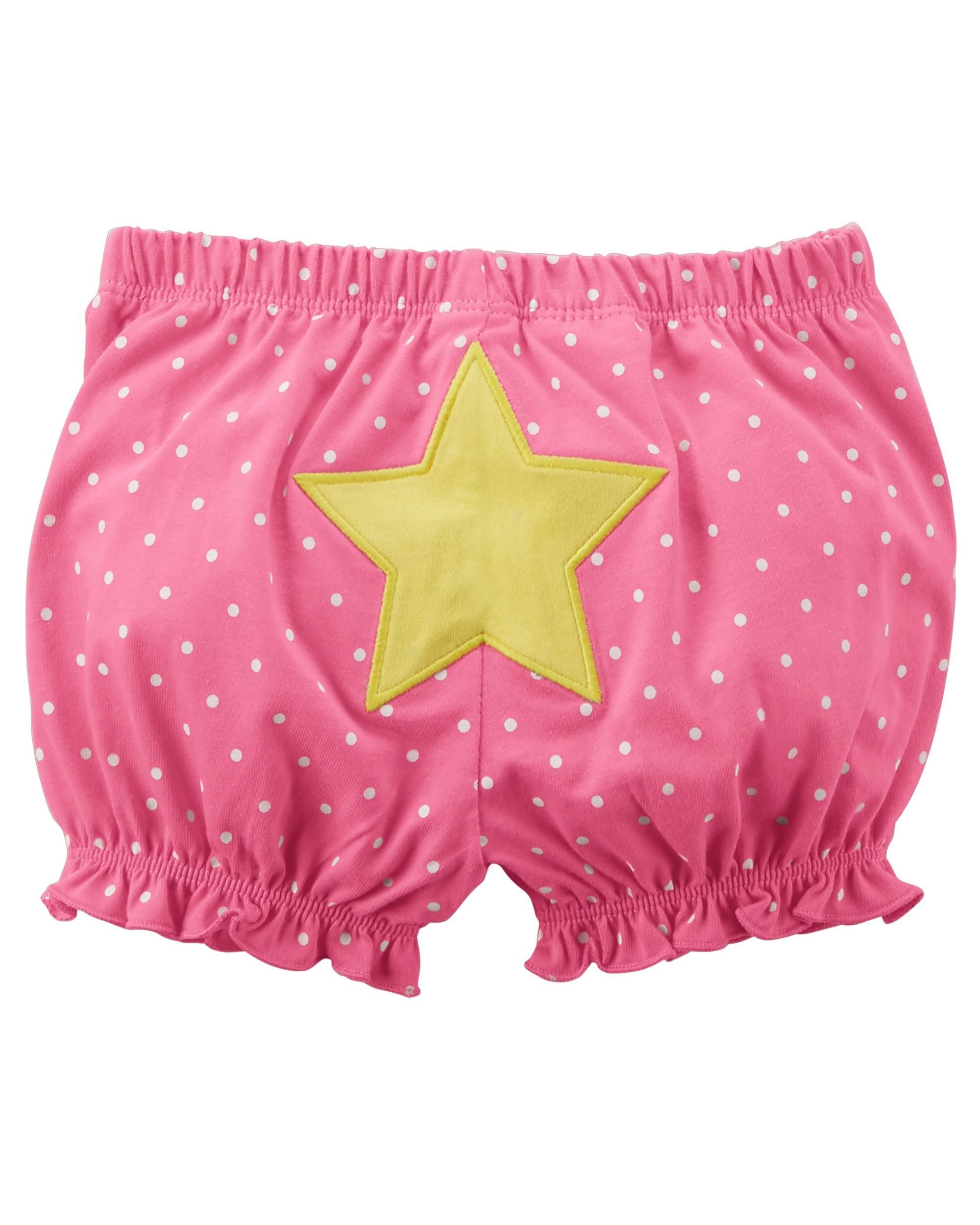 Carter's Baby Girls 2 Pc Cotton Shorts Set Totally Awesome Star on Behind (3M)