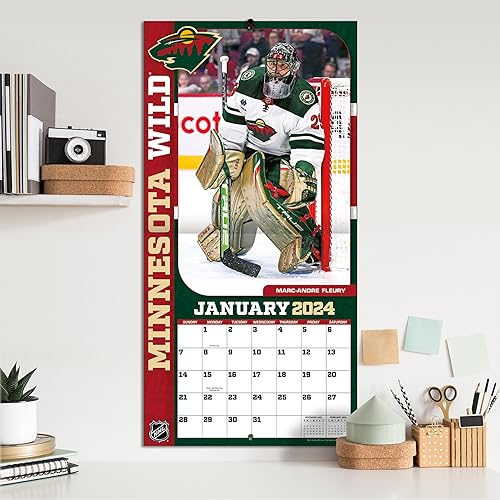 Miniatura 5 de Turner Sports Minnesota Wild 2024 - Calendario de pared de equipo de 12 x 12 pulgadas (24998011944)