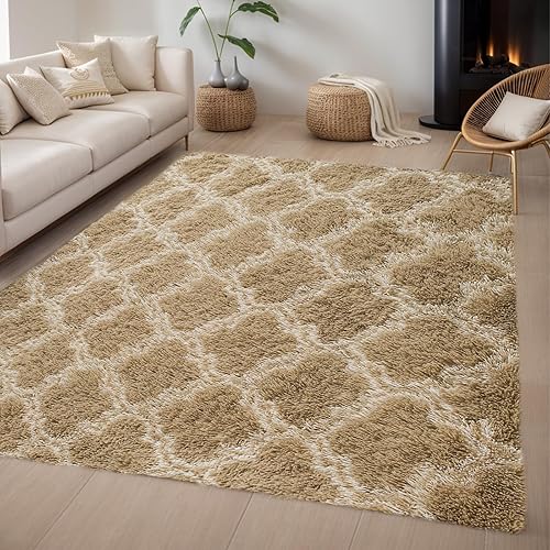 Alfombras peludas súper suaves de 4 x 6 pies, alfombras de felpa para sala de estar, dormitorio, alfombra esponjosa para guardería, sala de juegos, disponible en Yaxa Colombia