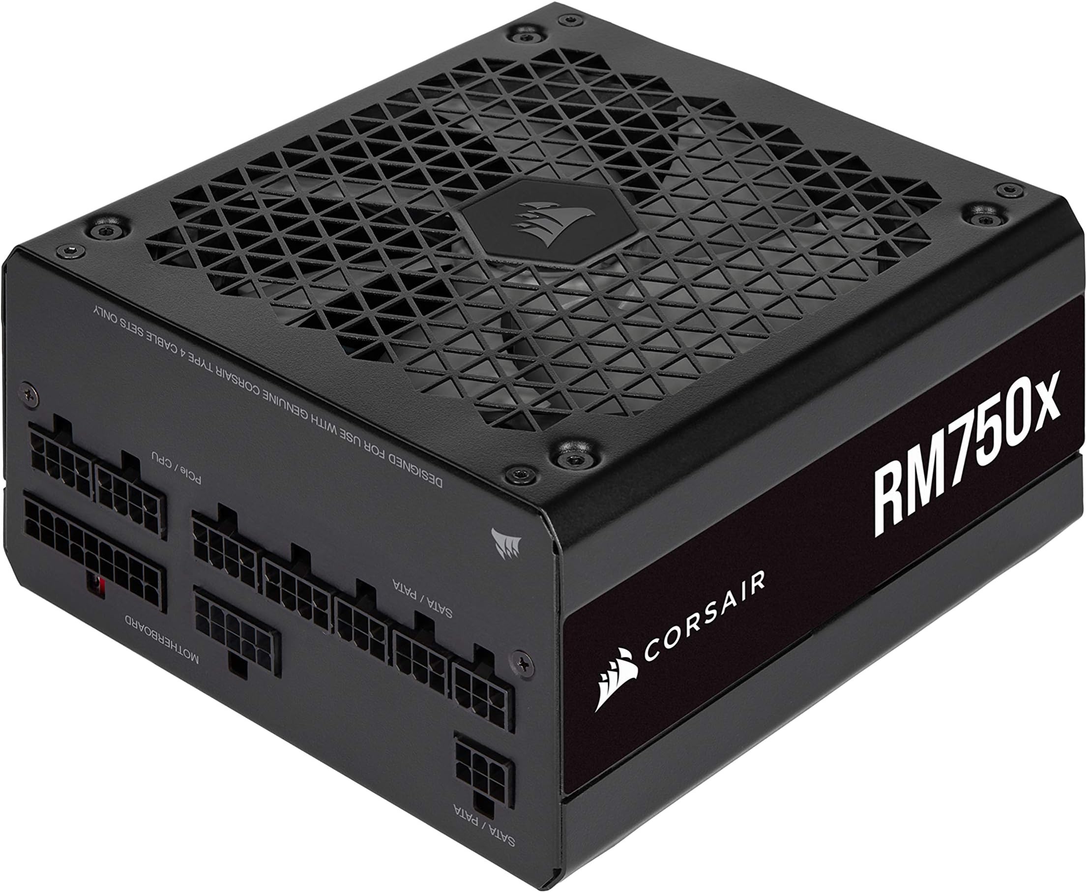 Corsair RM750x 80 Plus Gold Fully Modular ATX 750 Watt Power Supply (Wide Compatibility, Reliabile Japanese Capacitors, Extremely Fast Wake-from-Sleep) UK - Black, 135 mm Magnetic Levitation Fan