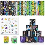 Cocurb 54 Pcs Slap Bracelets With 48 Design Friendship Bracelets For Kids 8 to 12 Years Old with 28 Pcs Sticker Birthday Party Favors Bulk For Kids Classroom Prizes Exchanging Present