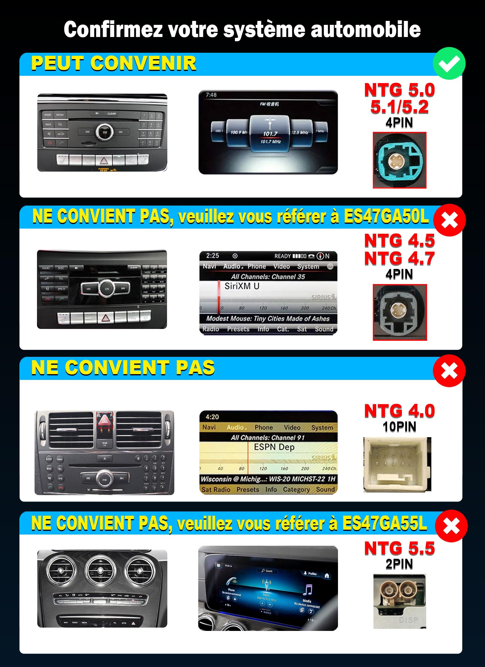 12,3" 2K Écran 8+128GO Qualcomm Android 16 autoradio pour Mercedes Benz Classe A/GLA/CLA W176 X156 C117 NTG 5.0/5.1/5.2 GPS Navigateur Wireless Carplay IPS WiFi 4G DSP Bluetooth SWC écran Tactile