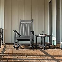 Vista 6 de SERWALL Mesa Adirondack de exterior - Mesa auxiliar gris