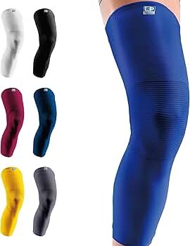 2 Pairs Long Leg Compression Sleeves - Non-Slip UV Protection For Sports & Activities