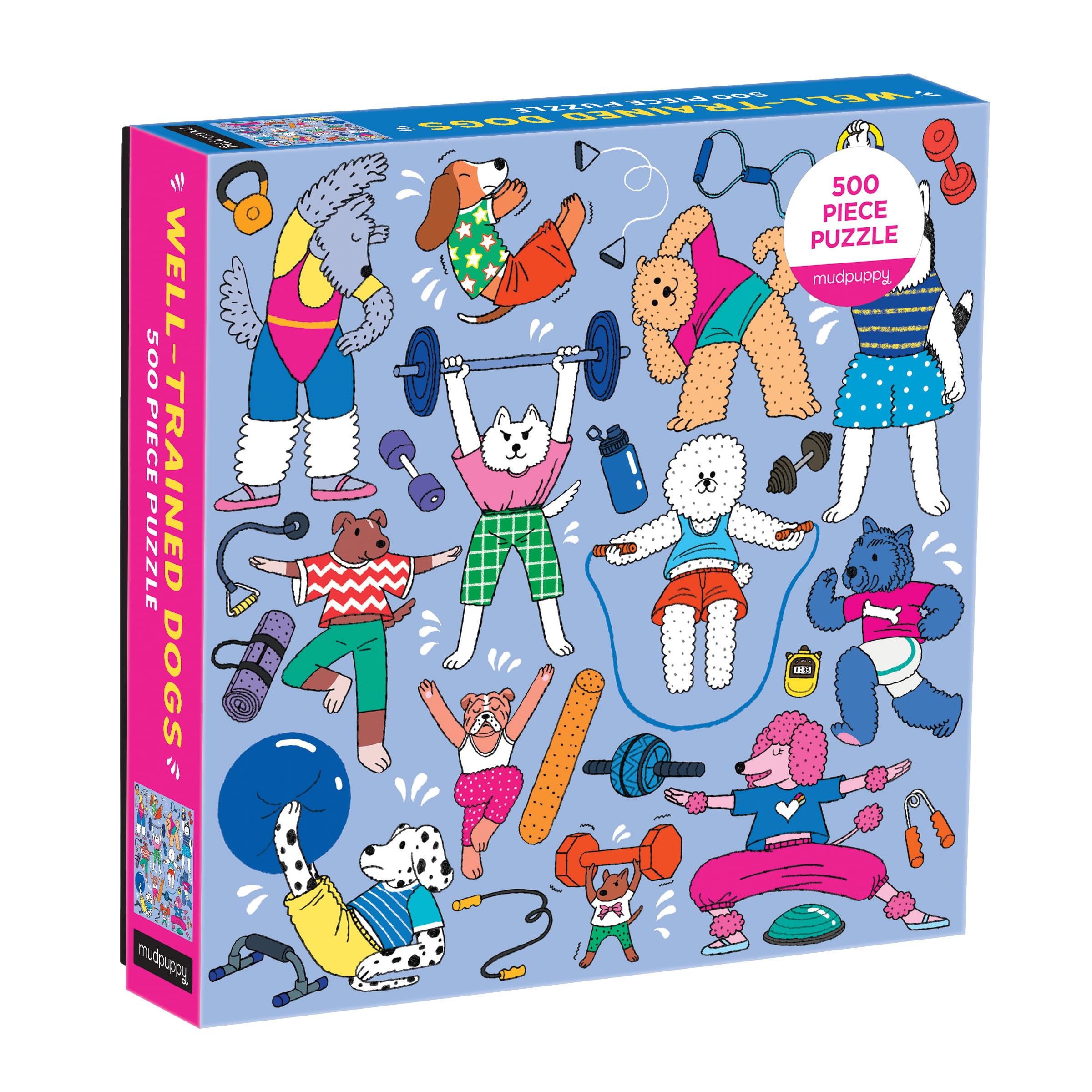 Well-Trained 500 Piece Family Puzzle, Includes 500 Pieces of Cute Dogs Getting a Workout…