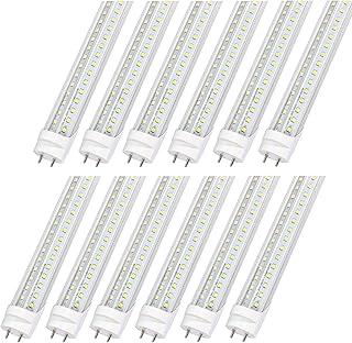 12 Pack 4FT T8 LED Tube Lights, 36W 4860LM 5000K Daylight, Ballast Bypass Direct Wire (Ballast-Free), for Garage, Warehouse, Office & Shop Lighting