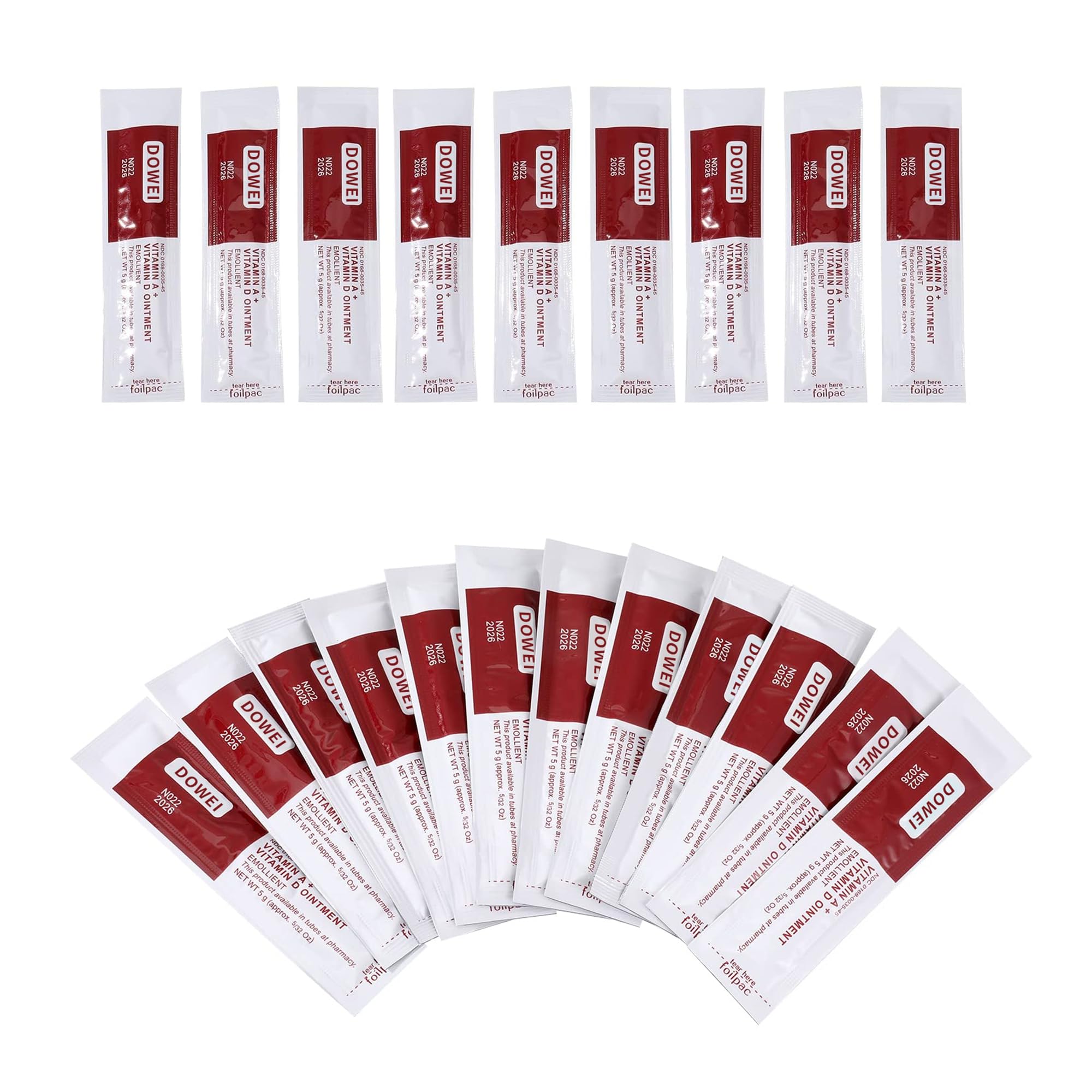 DOWEI Scar Repair Gel, 60pcs Microblading Aftercare Ointment Vitamin A & D Anti Scar Gel,Tattoo Aftercare Repair Cream For Permanent Makeup Microblading Tattoo Supplies