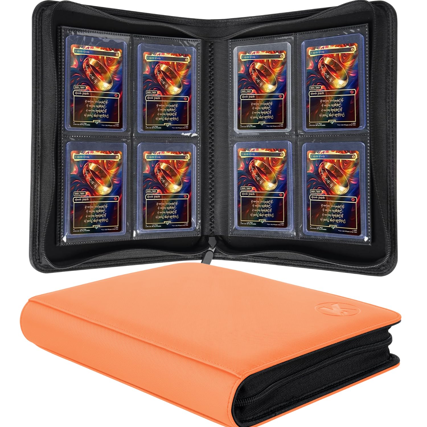 Toploader Binder, Holds 128+ Toploaders（Oragne）