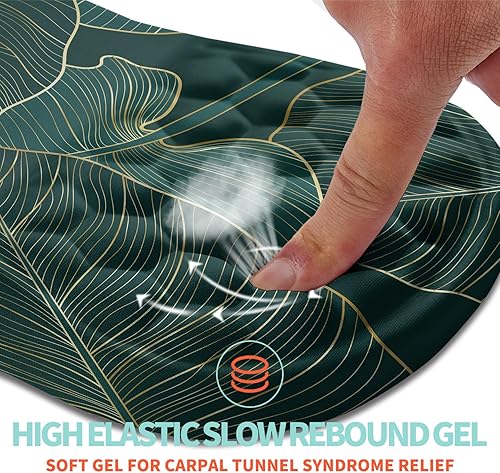 Miniatura 2 de Alfombrilla ergonómica para mouse con soporte de muñeca con espuma viscoelástica, almohadilla de masaje para aliviar el dolor del túnel carpiano,