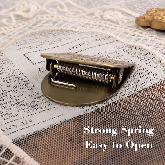Dizdkizd Vintage Metal Book Clip for Planners, Journal Accessories, Small Brass Page Holder for Documents, Notebooks, Cookbook, Binder Clamp, Book Mark - Butterfly Fairy