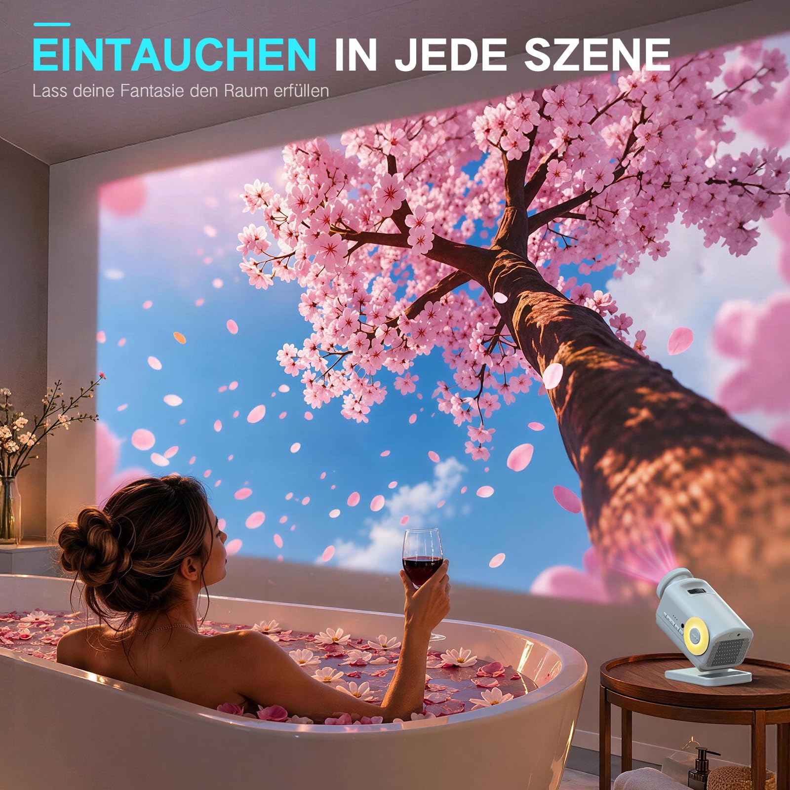 3D Sternenhimmel Projektor mit 60 Szenen & Bluetooth-Lautsprecher