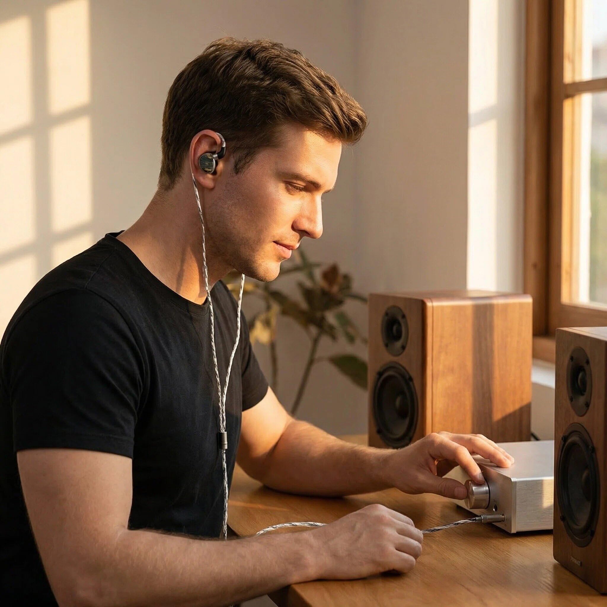 Sabaj TINHIFI T6 słuchawki douszne 1DD + 1 Planar Flagowe hybrydowe słuchawki przewodowe z 3 stylami dostrajania, odłączalnym kablem, słuchawki HiFi dla audiofilów do muzyki i gier (3,5mm+4,4mm - bez