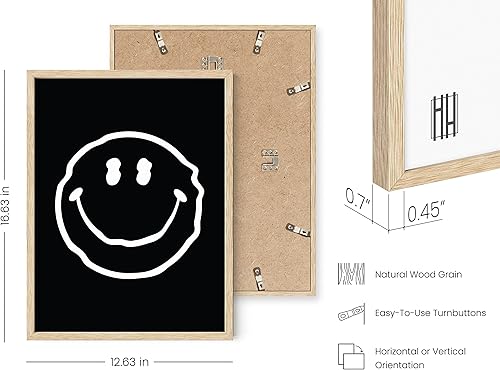 Miniatura 3 de HAUS AND HUES Arte de pared negro, arte de cara sonriente, póster en blanco y negro, imagen de cara sonriente, póster de cara sonriente, decoración