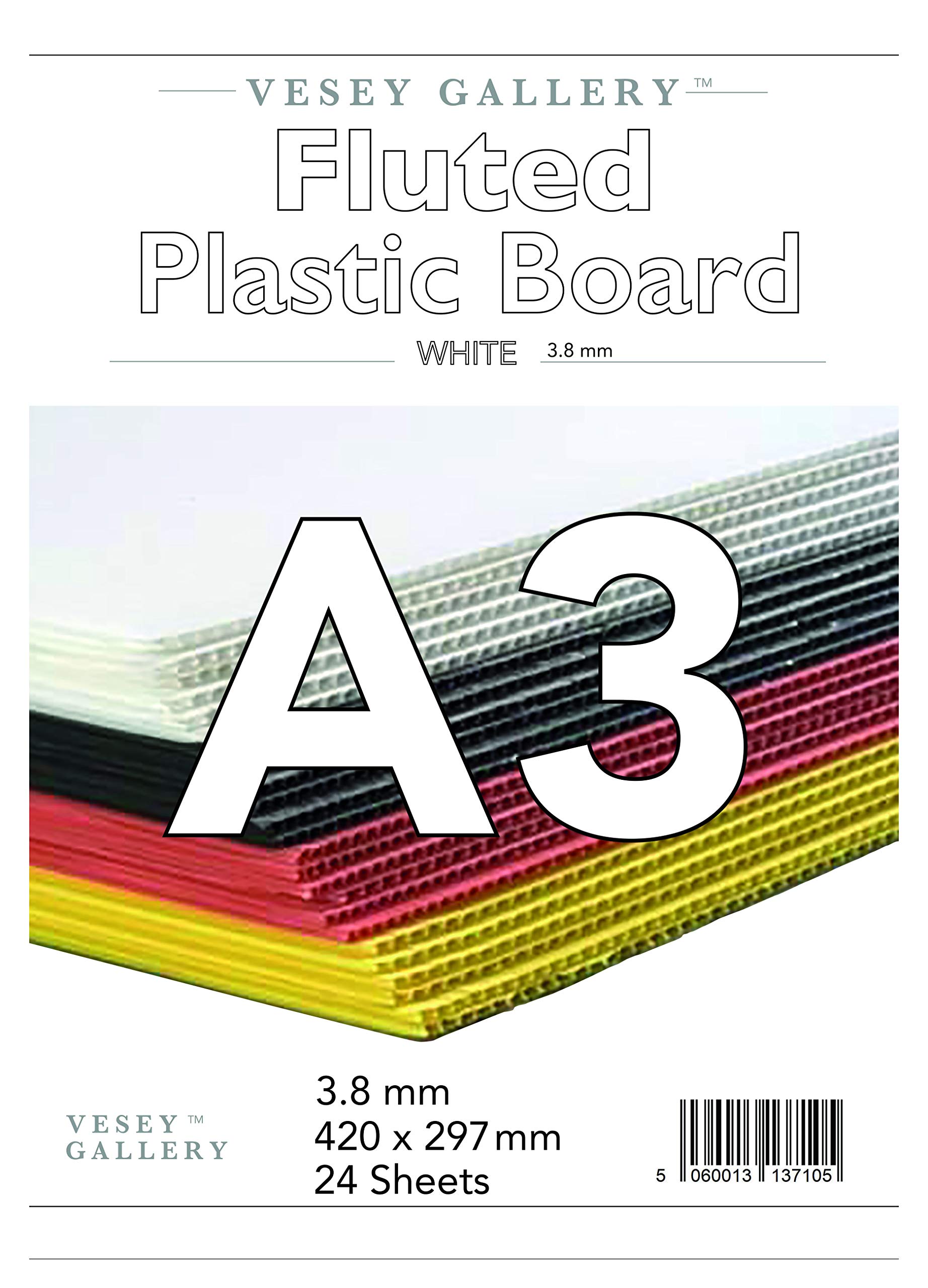 Buy A3 Fluted Plastic Correx Board. 24 Sheets. by Vesey Gallery