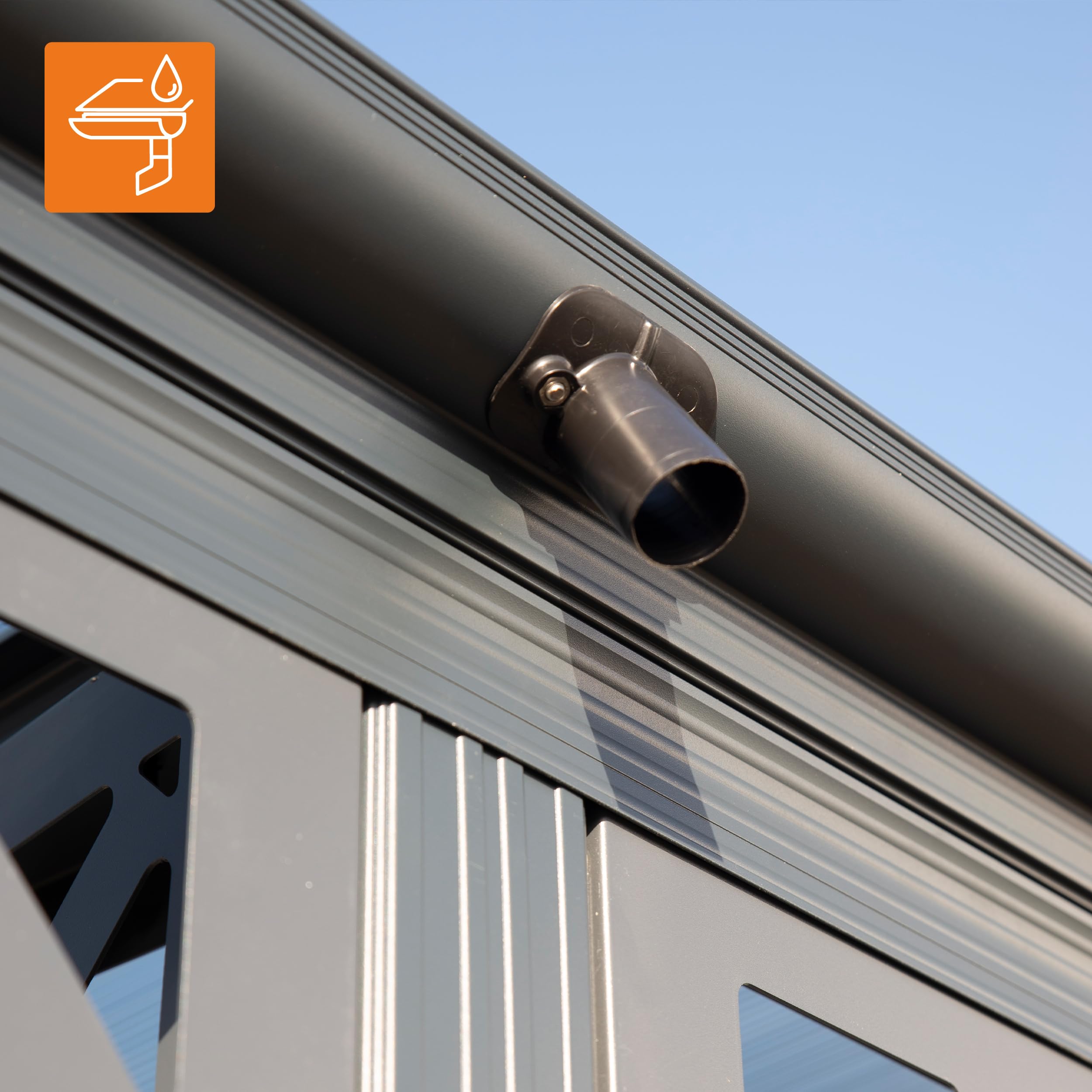 Grindi - Carport Aluminium 5x3 - Terrassenüberdachung Doppelstegplatten Tilos II - Pavillon - Pergola Aluminium - Dachzelt Auto - Gartenpavillon - Shelter - Grillpavillon Überdachung Terrasse