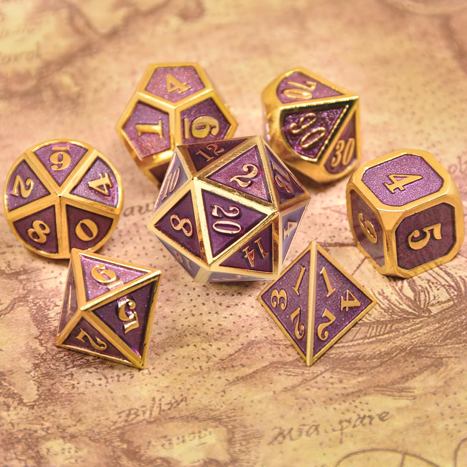 ORUZA 7-Piece DND Metal Dice Set - Image 3