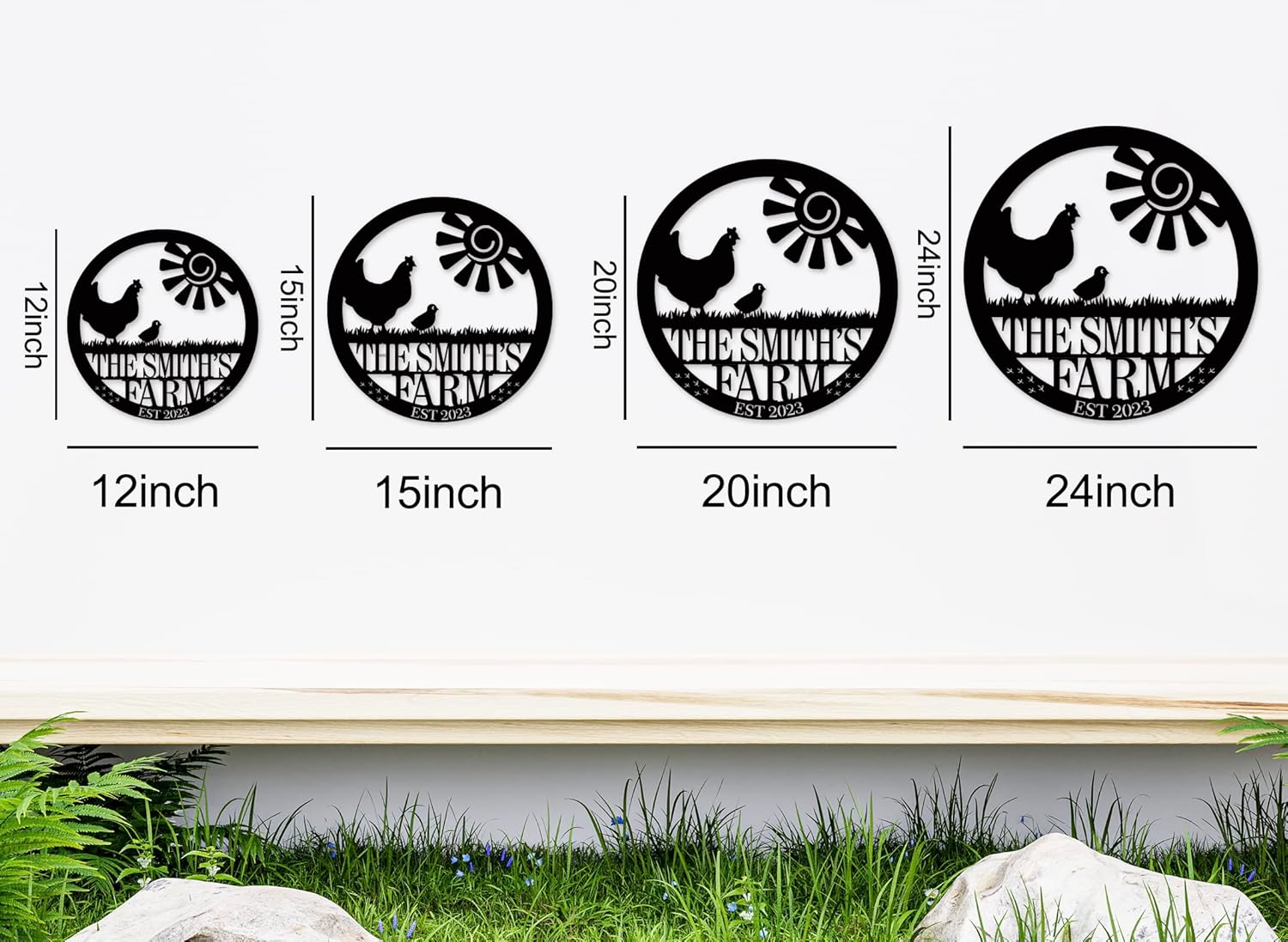 Custom Chicken Coop Signs Outdoor, Chicken Signs for Coop Funny Outdoor, Personalized Chicken Farm Sign