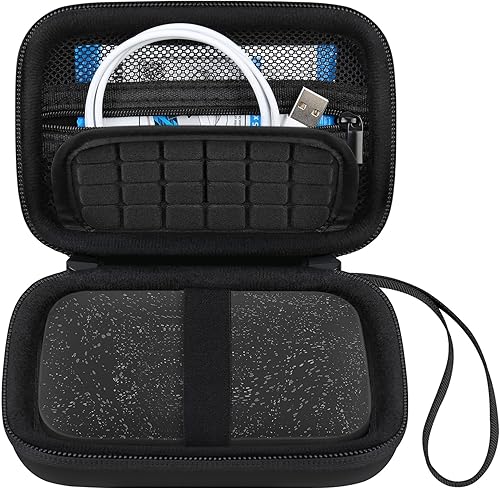 Miniatura 17 de Canboc Funda rígida para impresora fotográfica HP Sprocket de 2 x 3 para teléfono inteligente instantánea (funda Luna Pearl), bolsillo de malla