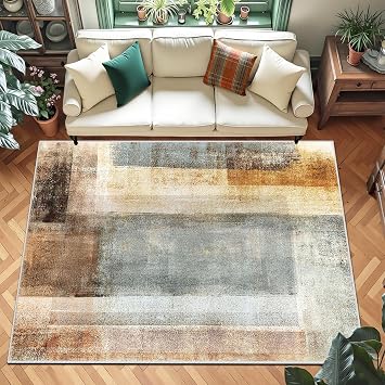 Machine Washable Rugs Living Room 140 x 200 cm Kitchen Rugs Non Slip, Short Pile Dining Room Indoor Entryway Rug Carpet Vintage Rugs for Bedroom Bedside Rug for Hallway, Bedroom, and Kitchen
