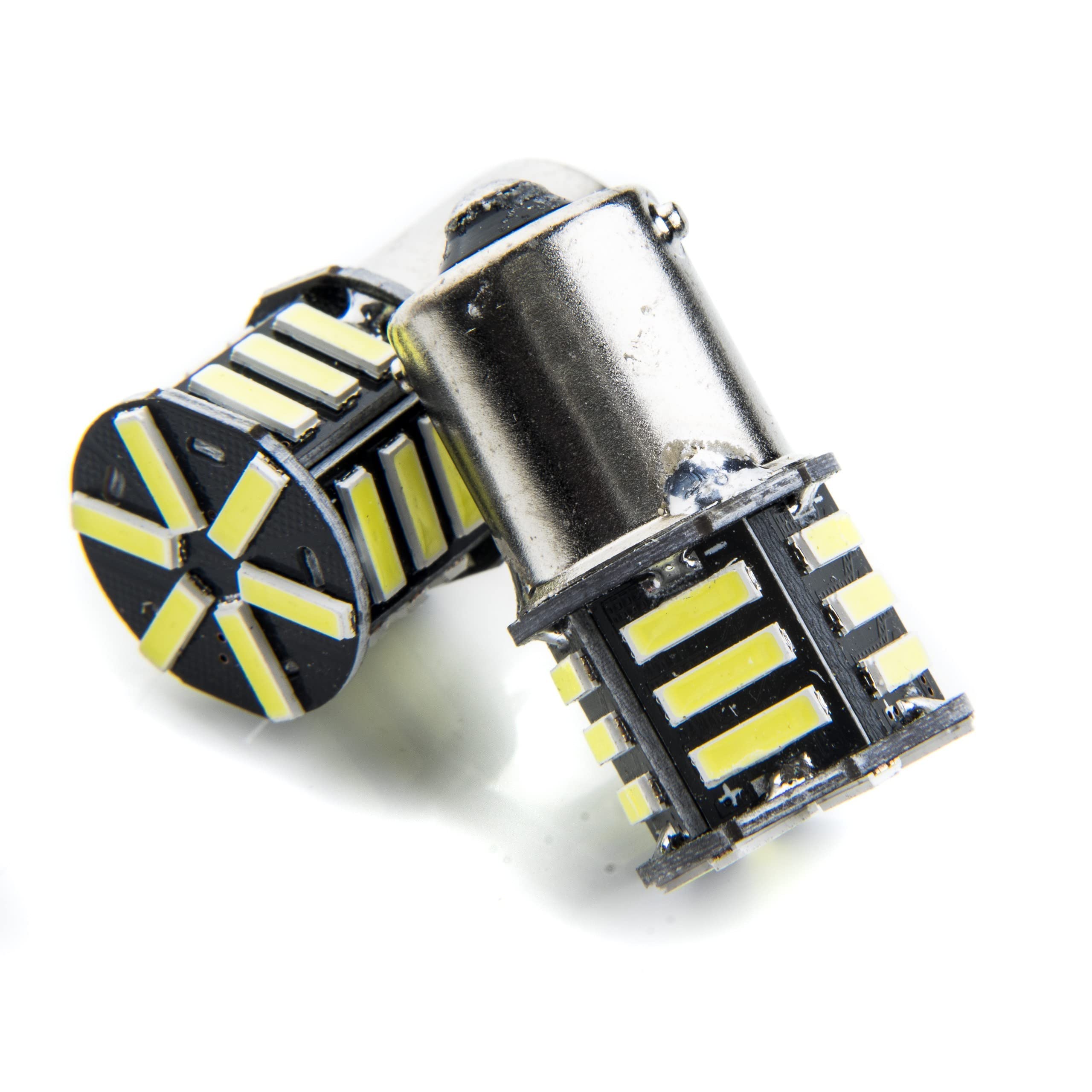 EinParts Żarówki LED P21W 12V 6000K (Biały Zimny), Diody 21x SMD 7020, 2 Sztuki