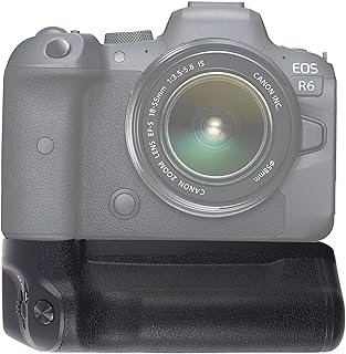 Foto4easy Vertical Battery Grip for Canon EOS R5 R5C R6 DSLR Camera,Replacement for BG-R10,Work with 1 or 2 Pieces LP-E6 LP-E6NH LP-E6N Batteries