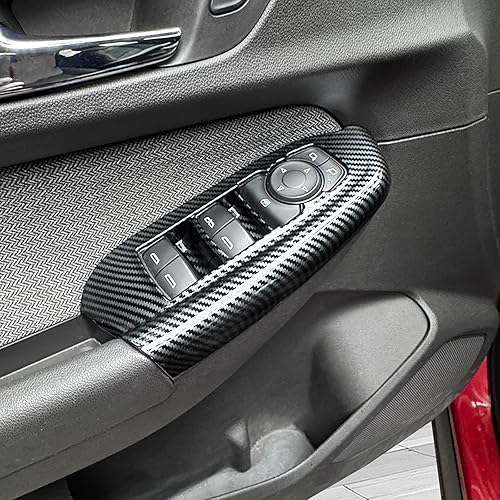YOUTOOCAR Panel de interruptor de ventana de puerta compatible con accesorios Chevy Trailblazer 2020-2025 (patrón de fibra de carbono)