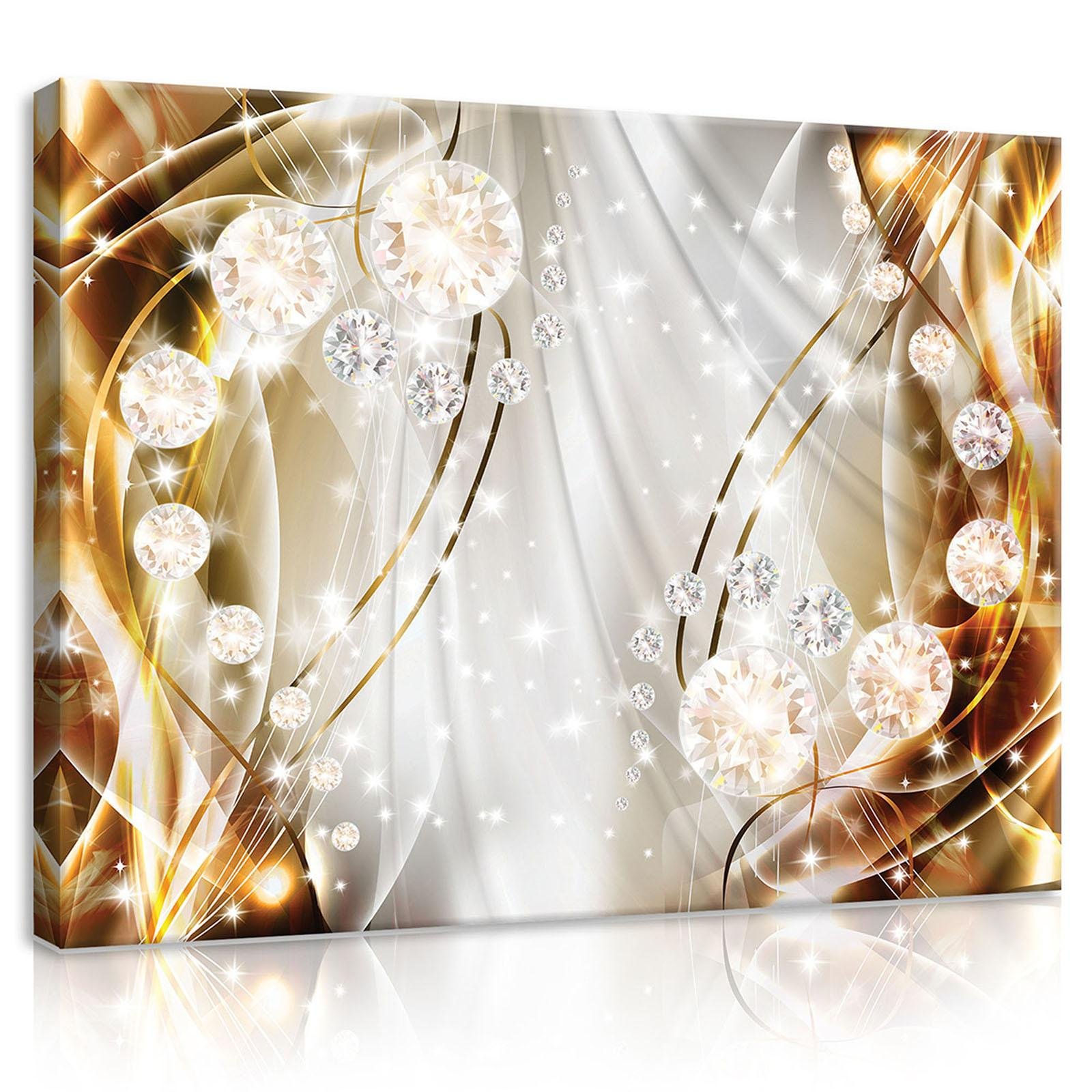 ForWall Cuadro en lienzo 100x75 cm | Diamanten, cuadros en lienzo, impresión sobre lienzo, formato: 100x75 cm (An x Al) - una pieza sobre lienzo Canvas