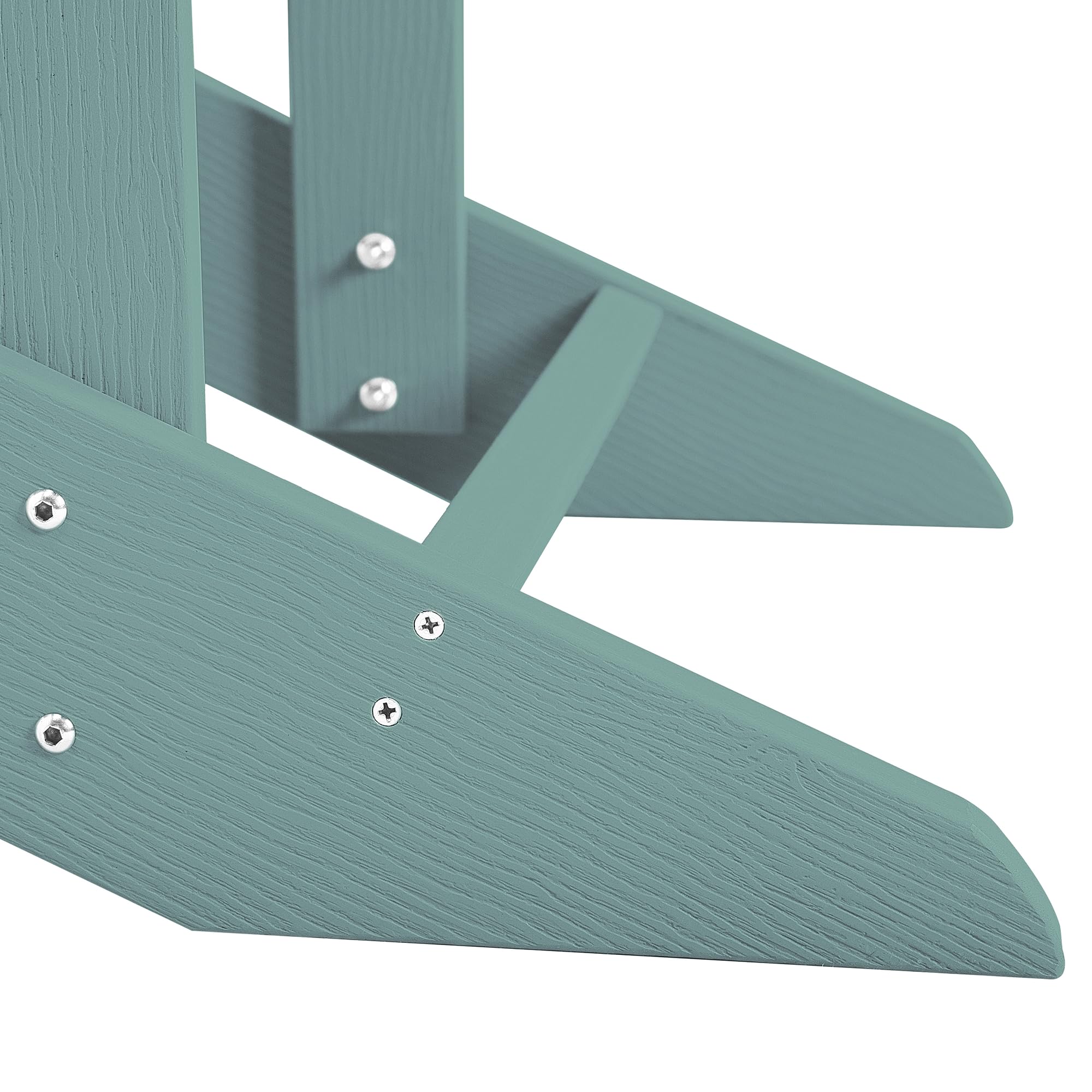 Beliani Silla de jardín Verde Turquesa de Madera sintética con reposapiés Resistente a la Intemperie Estilo Moderno Adirondack