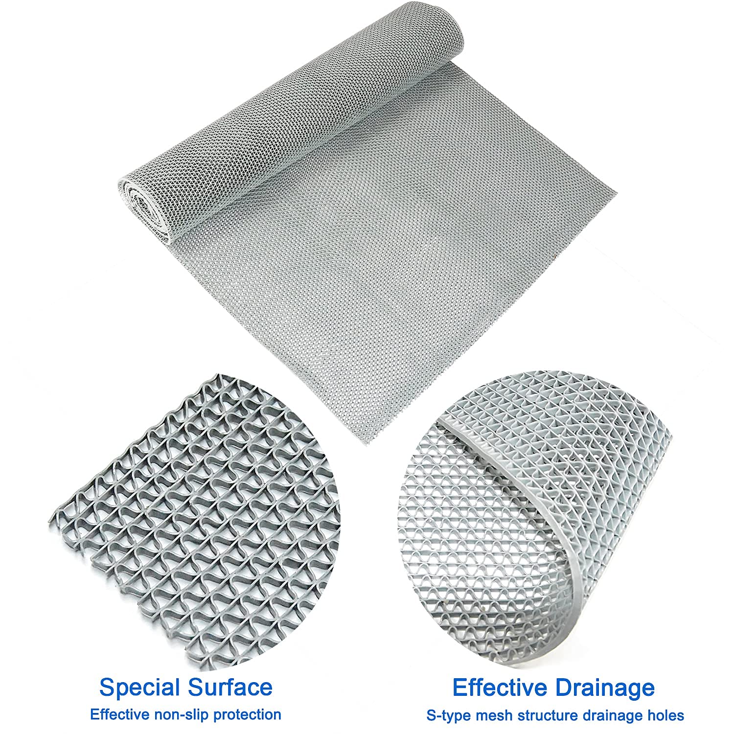 Nisorpa Drainage Non Slip Wet Area Commercial Floor Mat 3x10 Ft 0.22