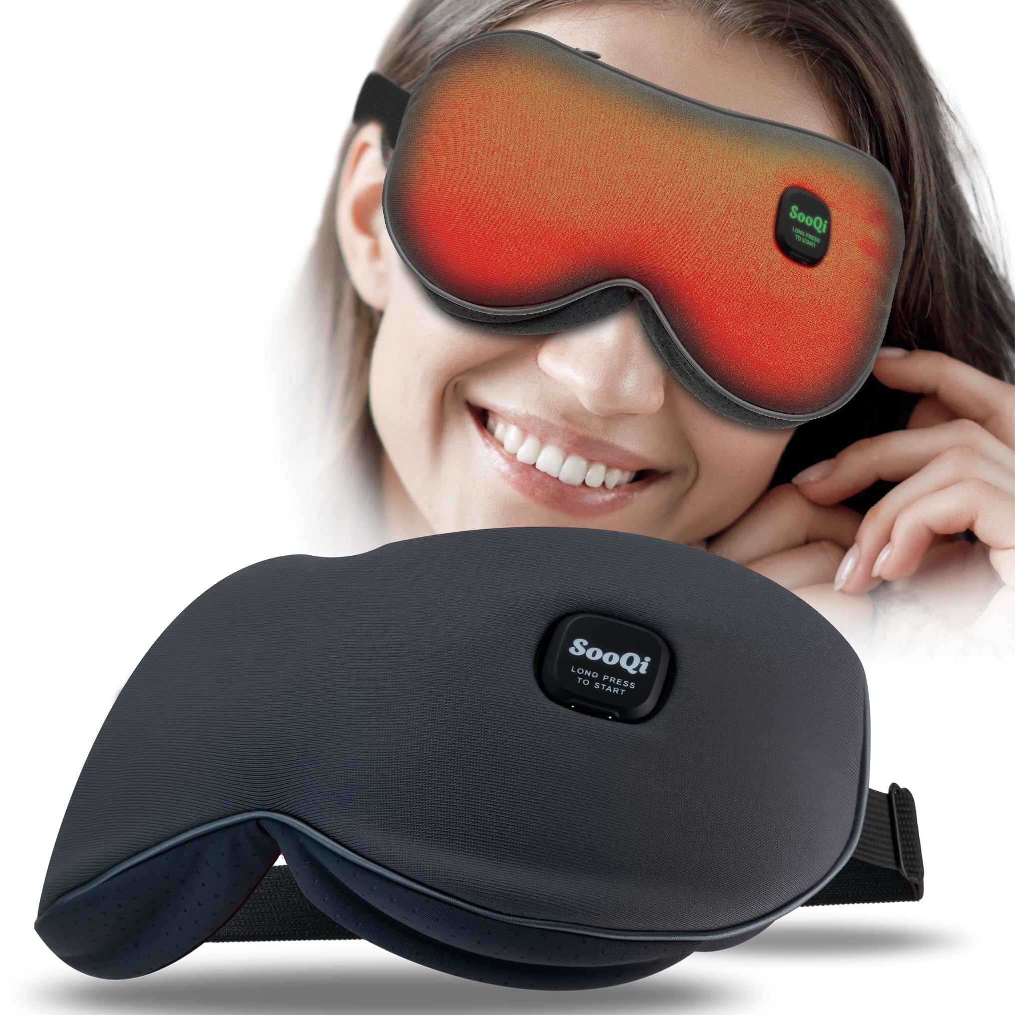 2026 Rechargeable Heated Eye Mask - Cordless Weighted Compress for Dry Eyes Eye Fatigue Sleep Travel