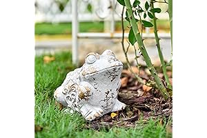 Sungmor Frog Figurine: Charming Cement Garden Statue for Outdoor Decor