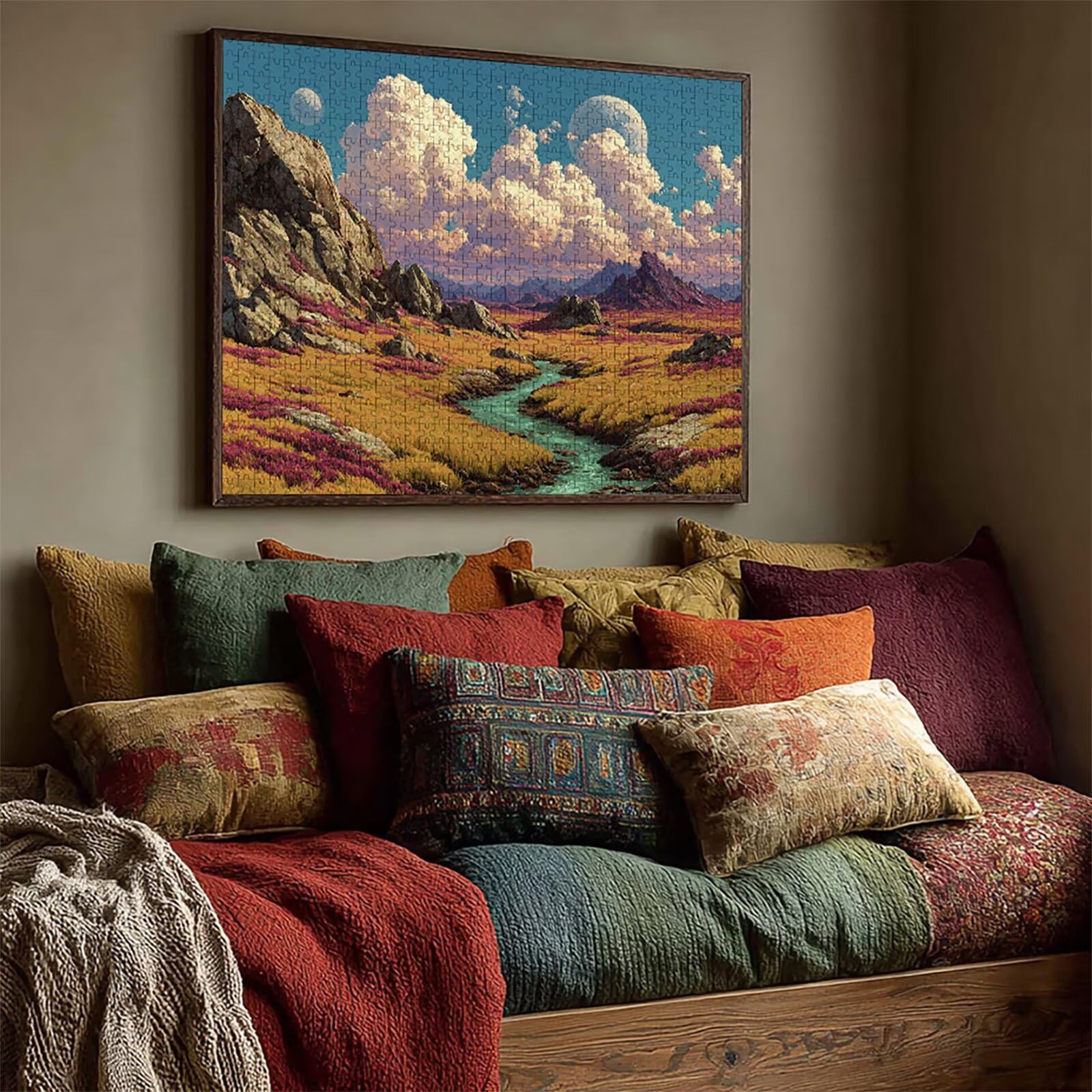 Cloud Holz Puzzles 141x87cm, Sicht Jigsaw Puzzles 4000 Teile für Erwachsene Mit Box, EIN Herausforderndes Rätsel Game, Farbenfrohes Legespiel, Geeignet für die meisten Gruppen, Geschenke, 2-3364