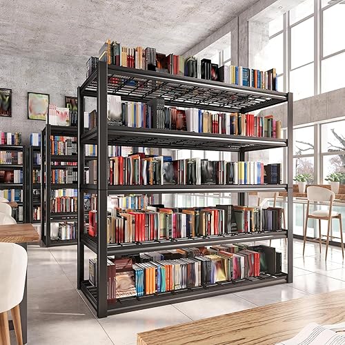 Miniatura 10 de REIBII Estantería de garaje de 48 pulgadas de ancho, estantes de almacenamiento de 2500 libras, estantes de garaje resistentes, estantes de metal