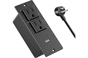 Recessed Power Strip with 20W USB C Fast Charging