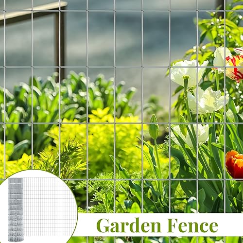 Miniatura 9 de Gisafai Valla de alambre soldado de 48 pulgadas x 100 pies de alto para perro, cabra, ciervo, ganado, cerdo, pollo, jardín, jardín, jardín, 2