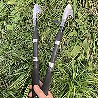 Vista 6 de Combo de caña de pescar, juego de 2 cañas telescópicas de 6.9 pies, cañas de pescar plegables, juego de 2 carretes giratorios con bolsa