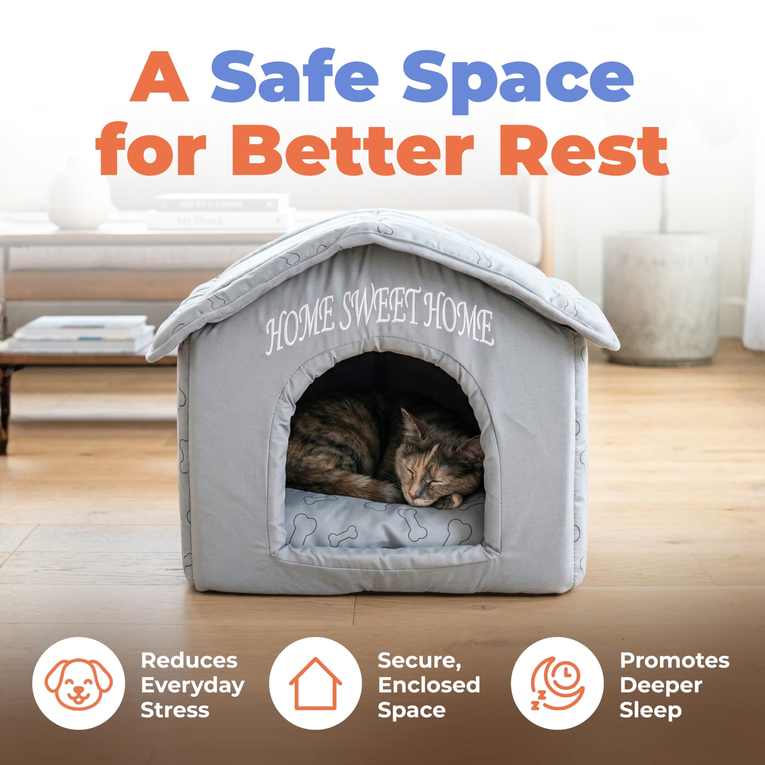 Best Pet Supplies, Inc., Inc, Inc, przenośny domek dla zwierząt domowych, idealny dla kotów i małych psów, łatwy w montażu, srebrny