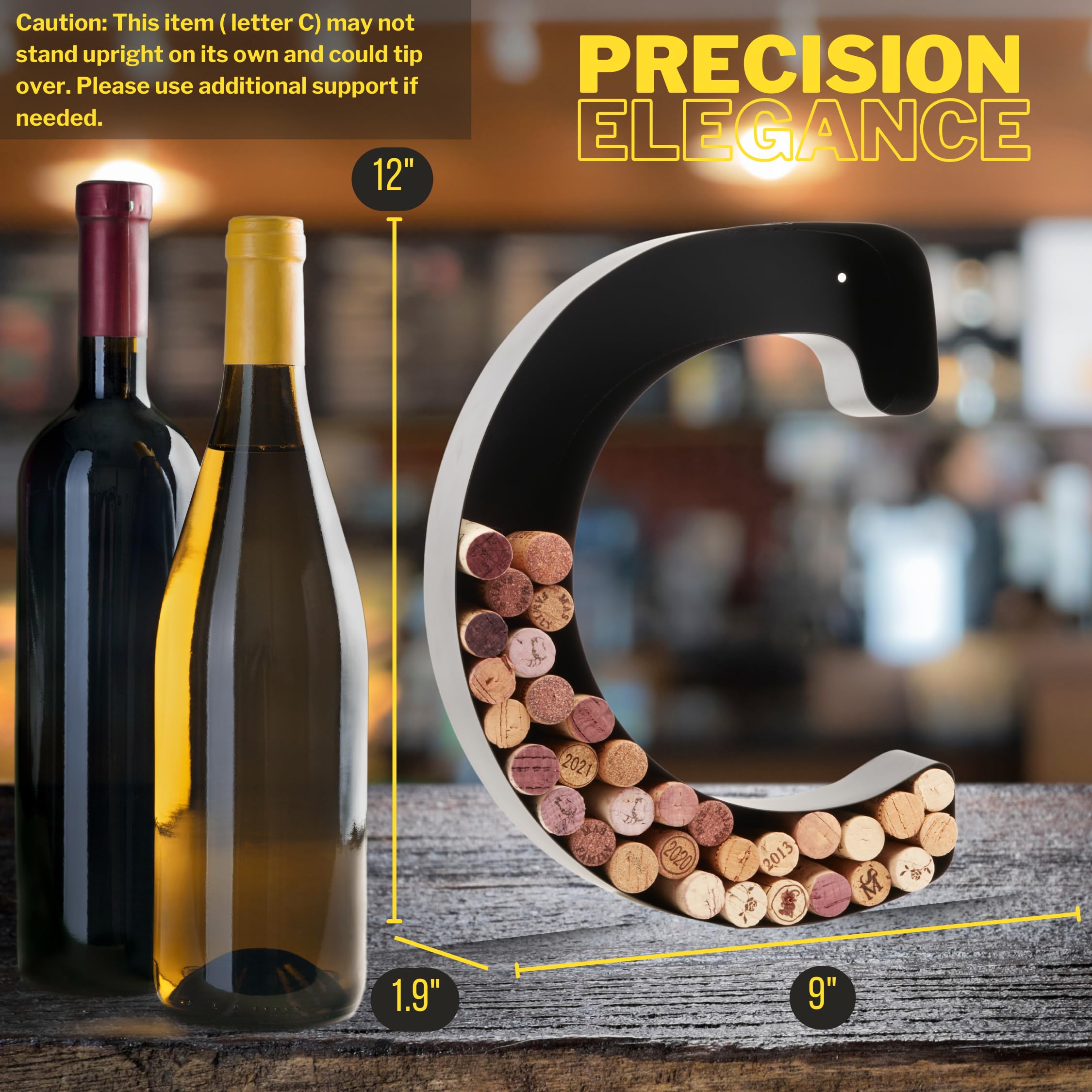 DECOMIL Soporte de corcho para cartas de vino (C) | Arte decorativo para pared