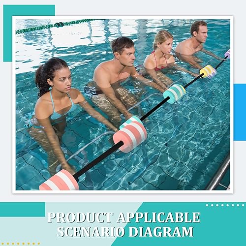 Miniatura 7 de Shappy 4 mancuernas de ejercicio acuático de peso acuático, mancuernas de agua para piscina, ejercicio, equipo aeróbico, juego de mancuernas de