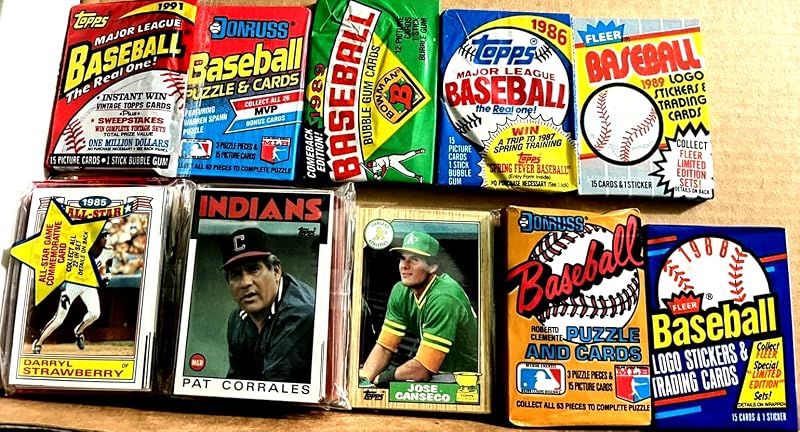 100 TOPPS FLEER DONRUSS BOWMAN BASEBALL CARD LOT ~ 1986 to 1991 ~SEALED WAX PACKS ESTATE SALE WAREHOUSE FIND!