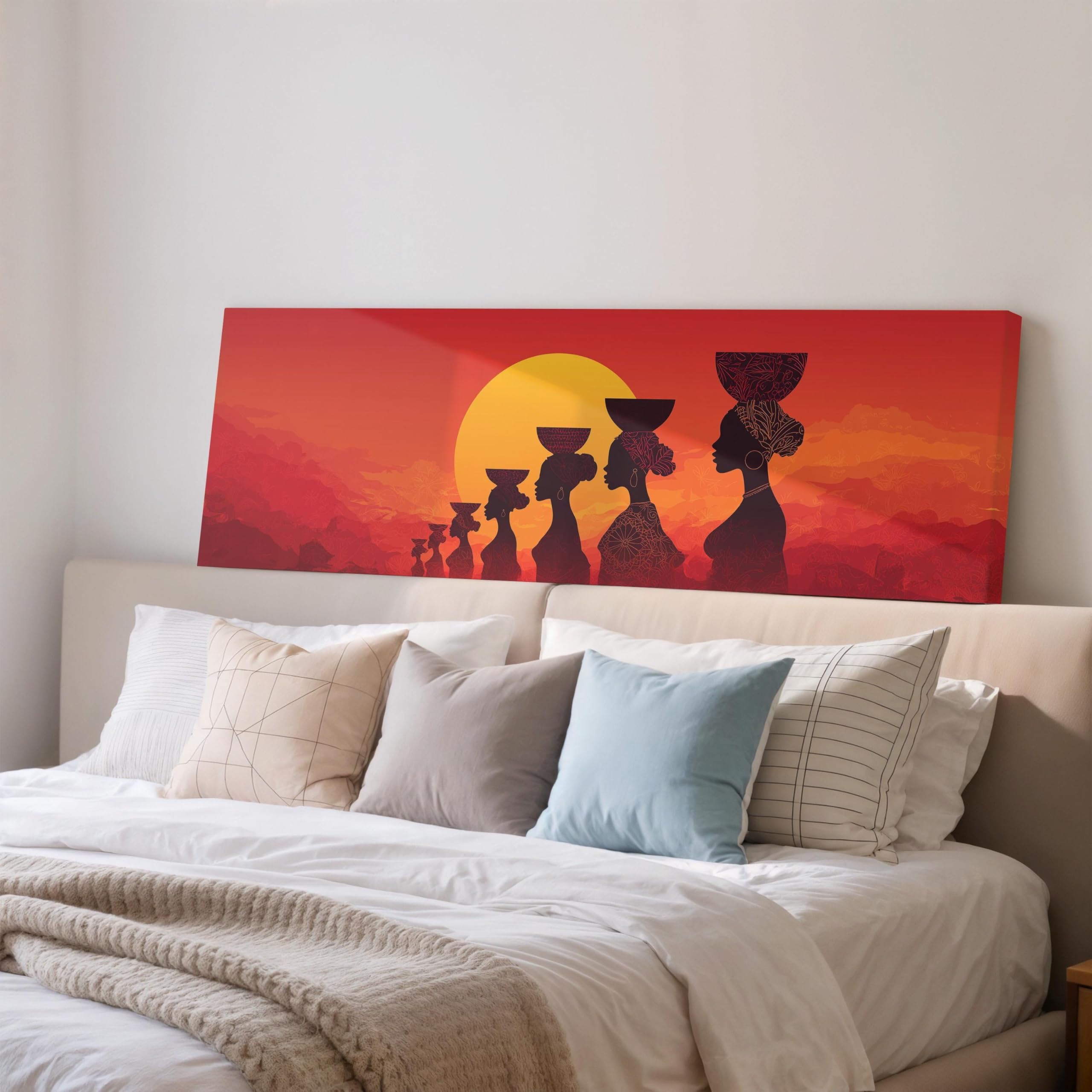 Silhouette de femmes africaines, impression horizontale grand format - 8