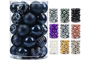 AMS Navy Blue Christmas Ornaments - 2.36''/60mm 34ct Christmas Ball Large Ornaments