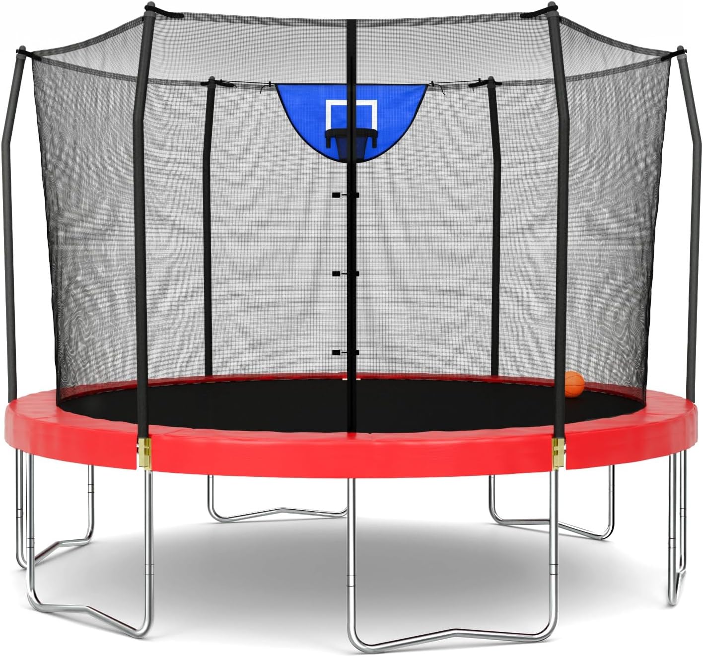 Skywalker Trampoline with Net, Mat & Basketball Hoop
