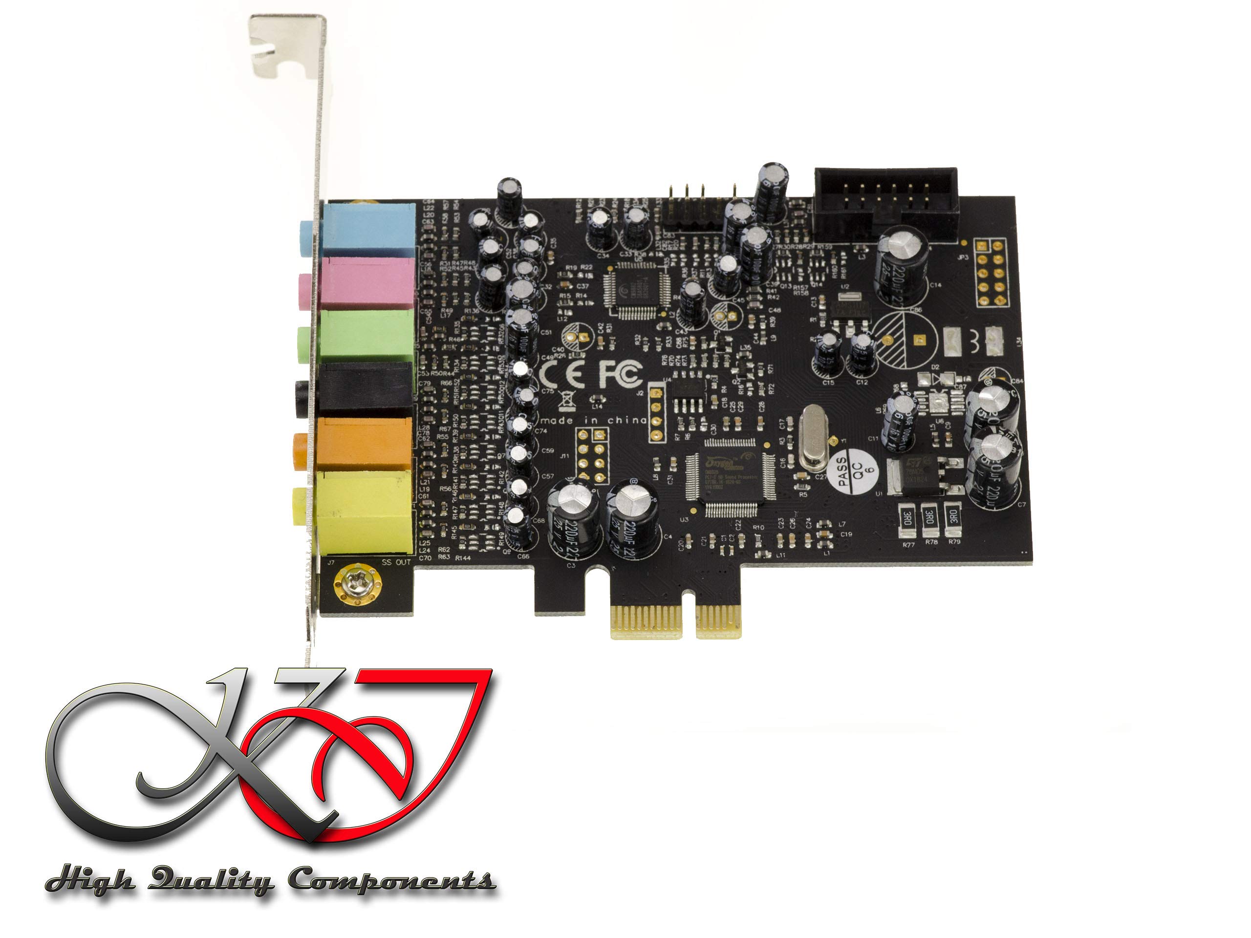 KALEA-INFORMATIQUE Scheda controller audio PCIe (PCI Express) a 7.1 canali con chipset CMedia Oxygen CM8828 e CM9882A