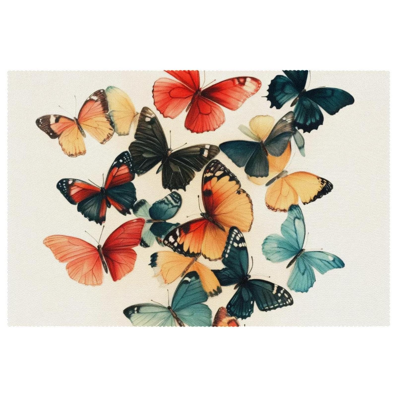 Sets de table papillon en tissu Oxford pour dîner de jardin et repas de famille