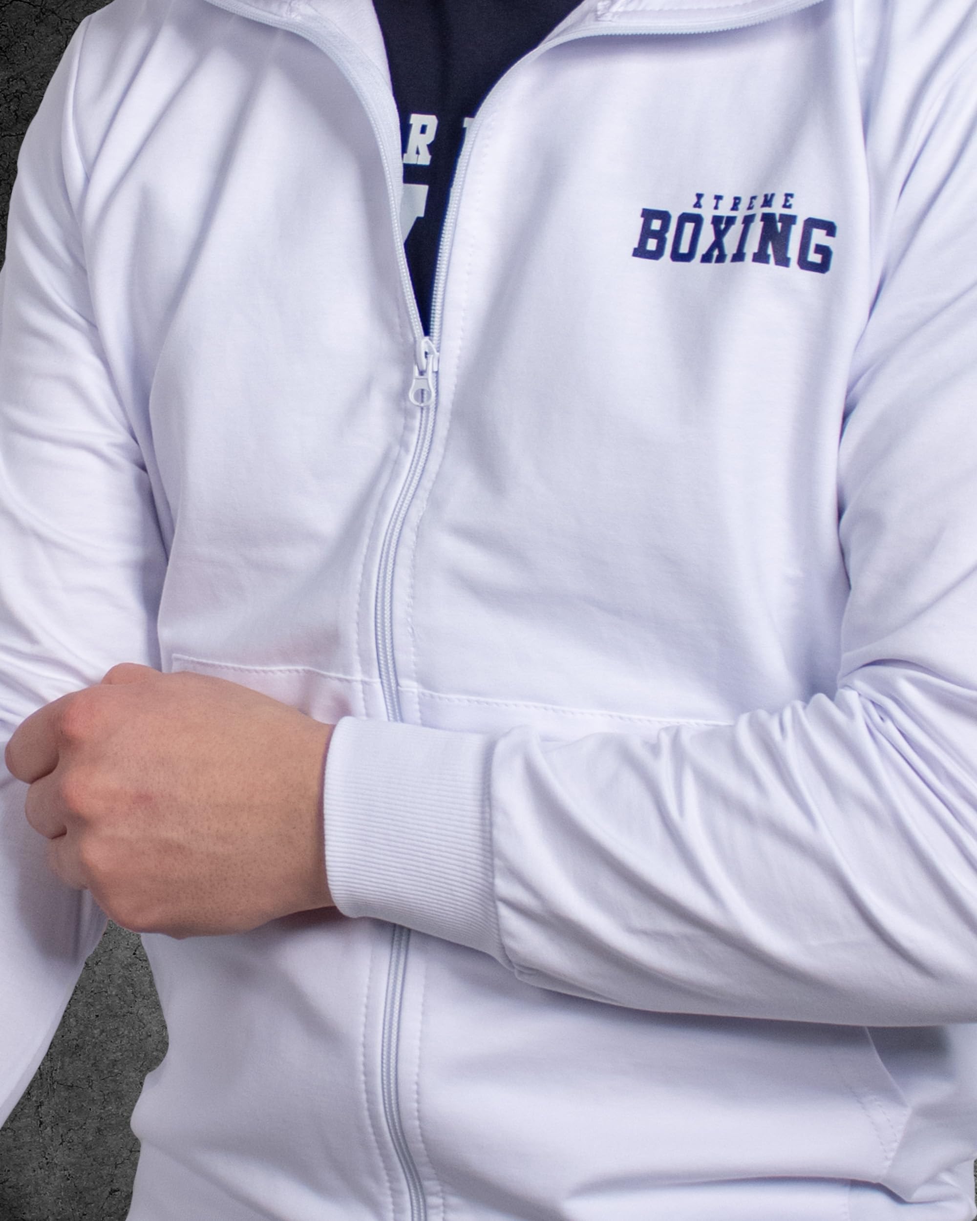 Felpa in Cotone Leggero, Full Zip e Collo Alto, Felpa della Tuta Uomo Abbinabile, Sportiva, Casa, Palestra, Jogging, Tempo Libero