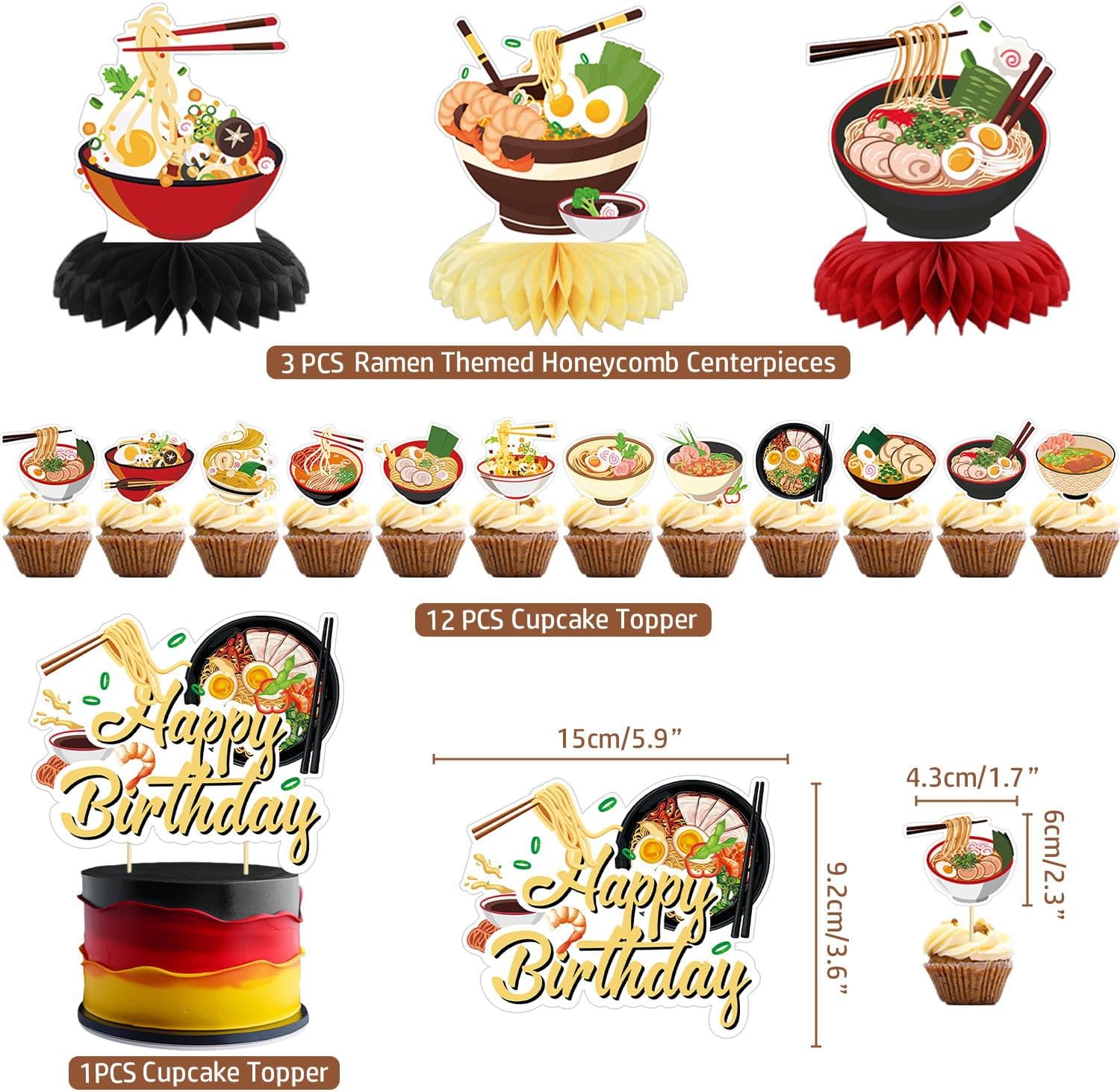 Ramen Party Decorations, Ramen Noodles Birthday Decorations image 5