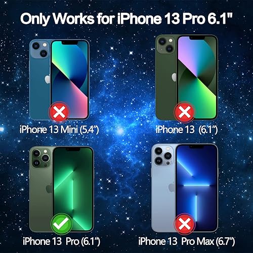 Miniatura 2 de Protector de pantalla de privacidad para iPhone 13 Pro de 6.1 pulgadas, paquete de 2+3 Protector de pantalla de vidrio templado inastillable y