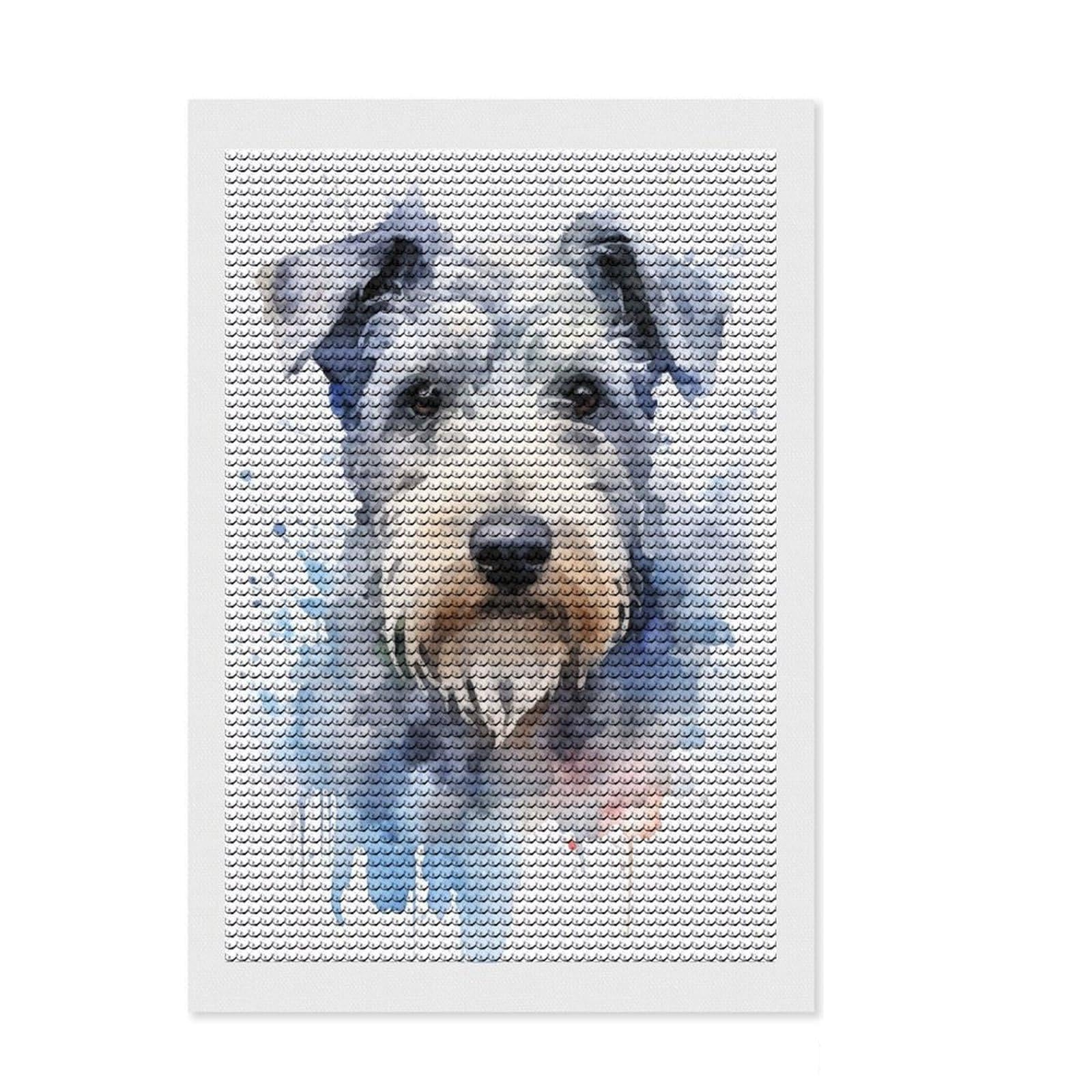 Junmoney PUMI Watercolor Dog Diamond Painting Kit 8"x12", Aesthetic Room Decor, Christmas Gift, Farmhouse Decor, Holiday Gift Idea